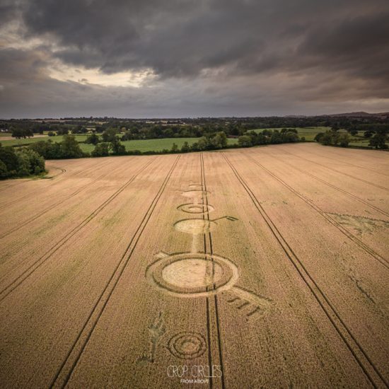 Crop Circle – Cakebole Lane, Nr Rushock, Worcestershire, UKLocation: SO8803471422 (July 16, 2023)