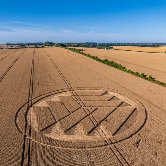 Crop Circle – Roman road near Marten, Wiltshire, UK (July 23, 2024)