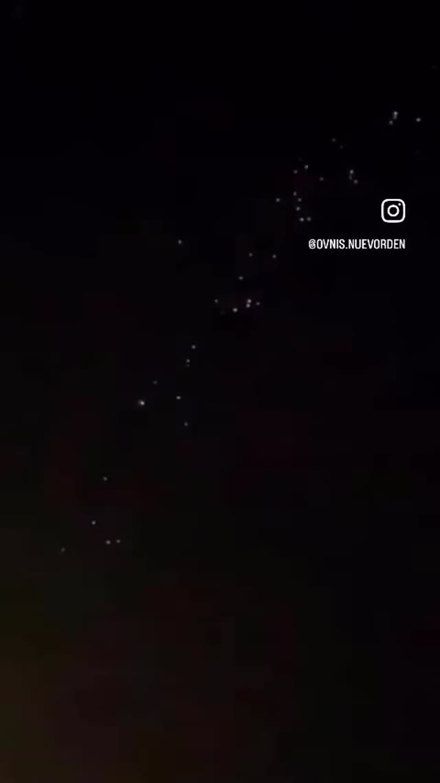 Cordoba Argentina Uaps In A Formation. Starlink