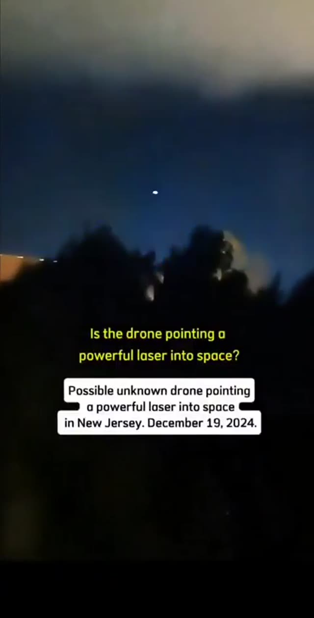Drone Pointing Laser Into Space In NJ. Wtf Is This