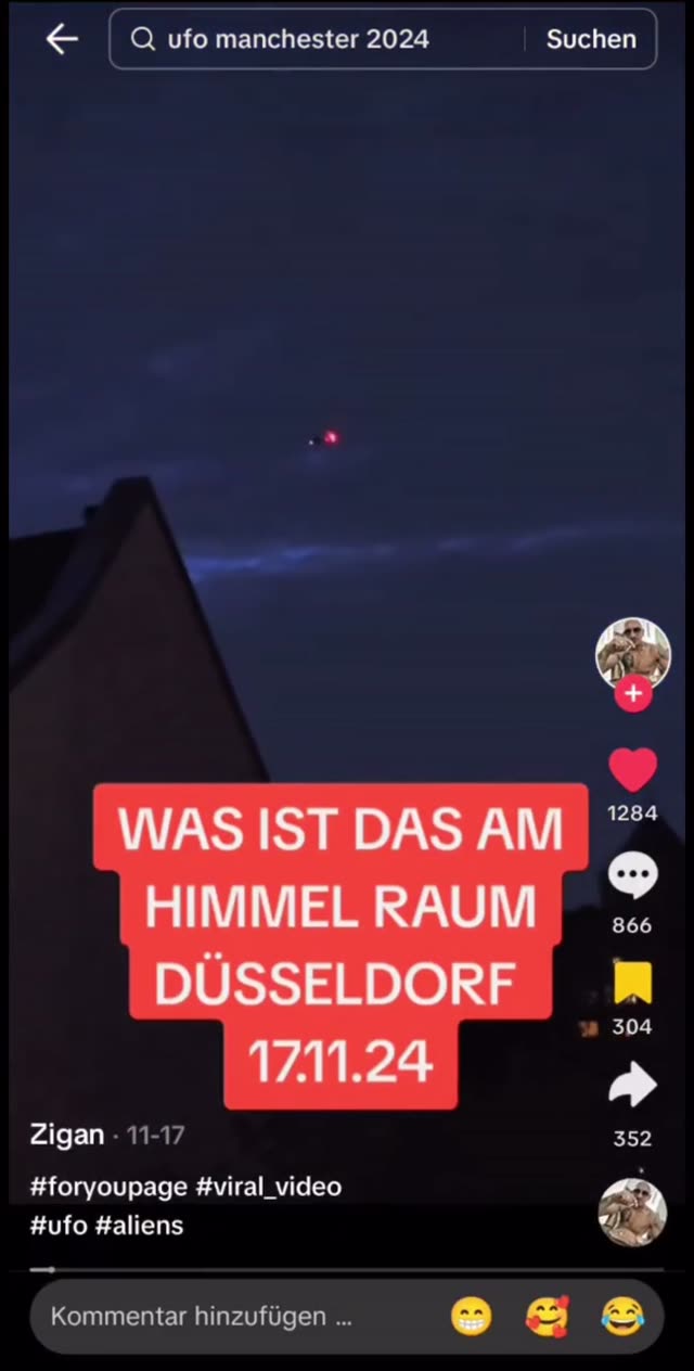 Large Unidentified Craft In Dusseldorf Germany - November 17 2024