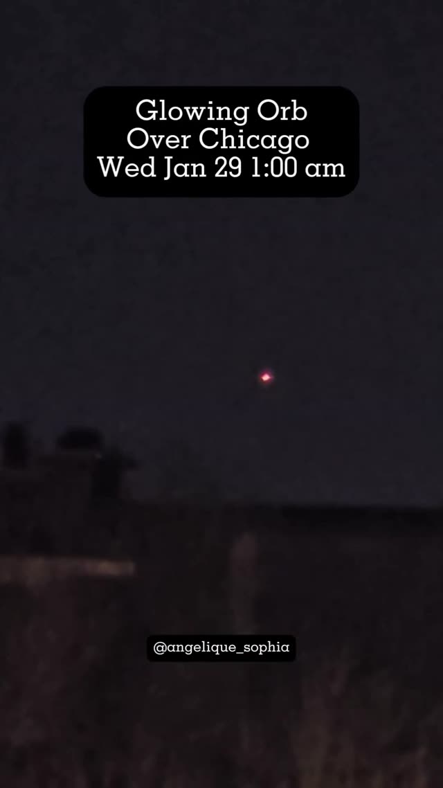 Red Ball Of Light Over Chicago