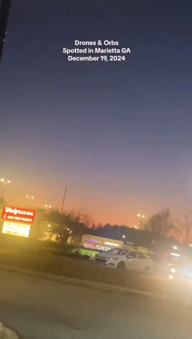 Swarm Of Uaps Recorded From A Local Walgreens In Marietta, Georgia - December 19th 2024