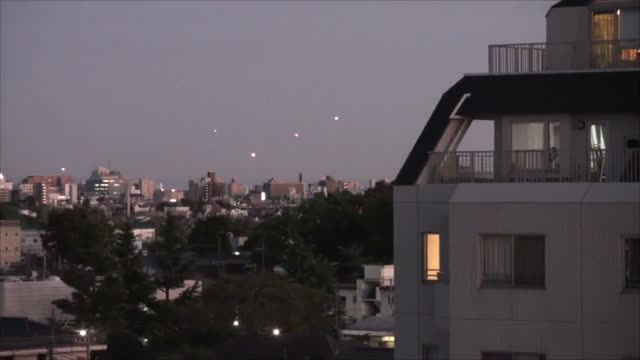 Video Showing 5 Glowing Orbs Hovering In The Sky In A Static Formation. Tokyo Japan 2023