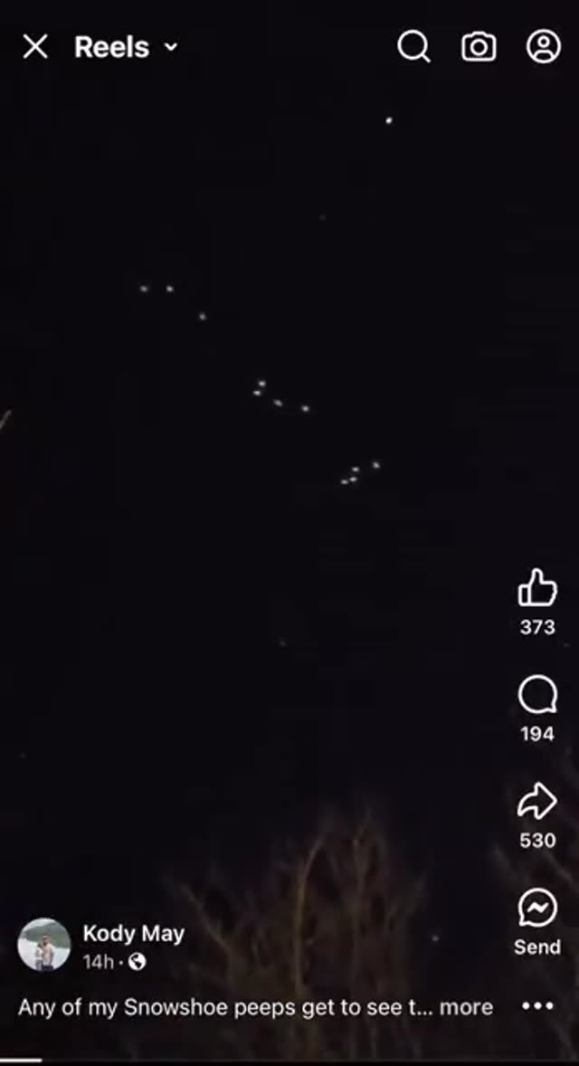 UFO Video – Snowshoe, West Virginia, USA (February 24, 2025)