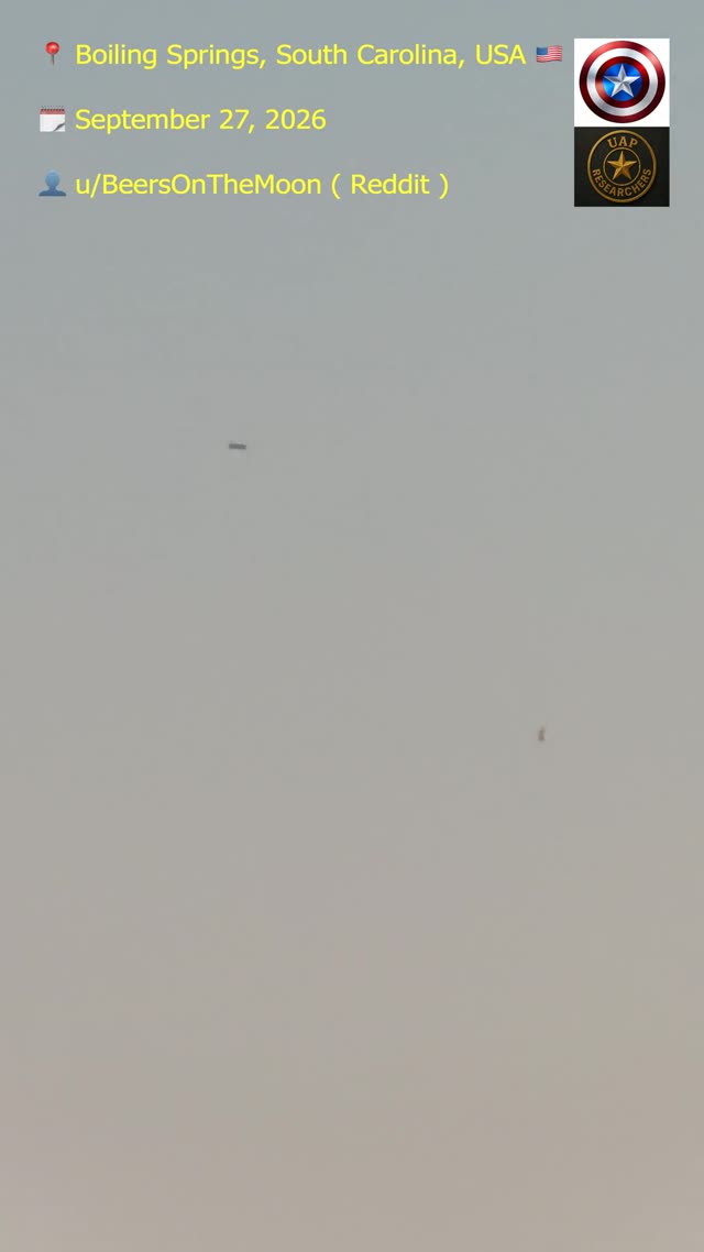 UFO Video – Boiling Springs, South Carolina, USA (September 27, 2026)