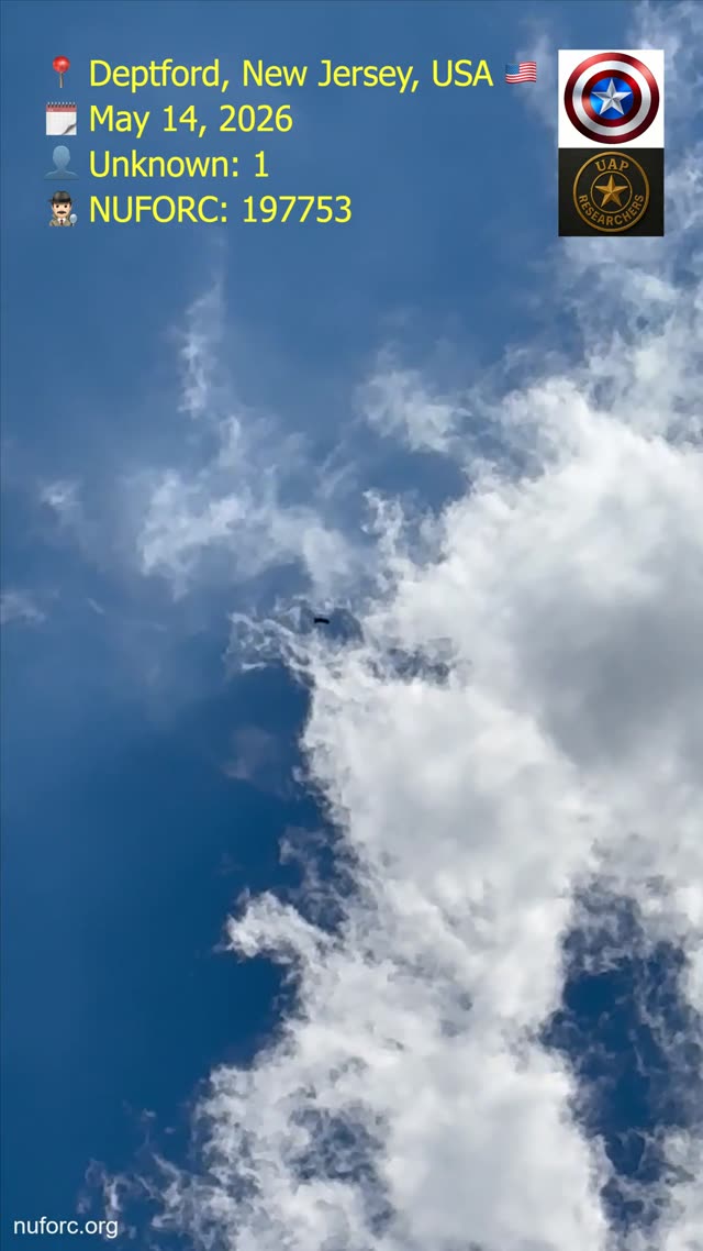 UFO Video – Deptford, New Jersey, USA (May 14, 2026)