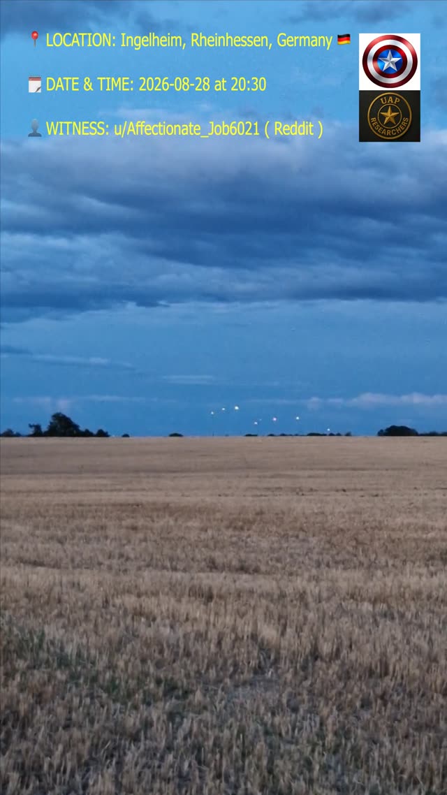 UFO Video – Ingelheim, Rheinhessen, Germany (August 28, 2026)