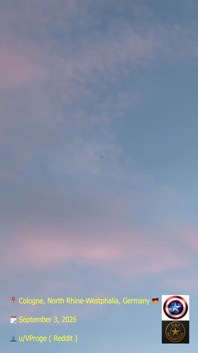 UFO Video – Cologne, North Rhine-Westphalia, Germany (September 3, 2026)