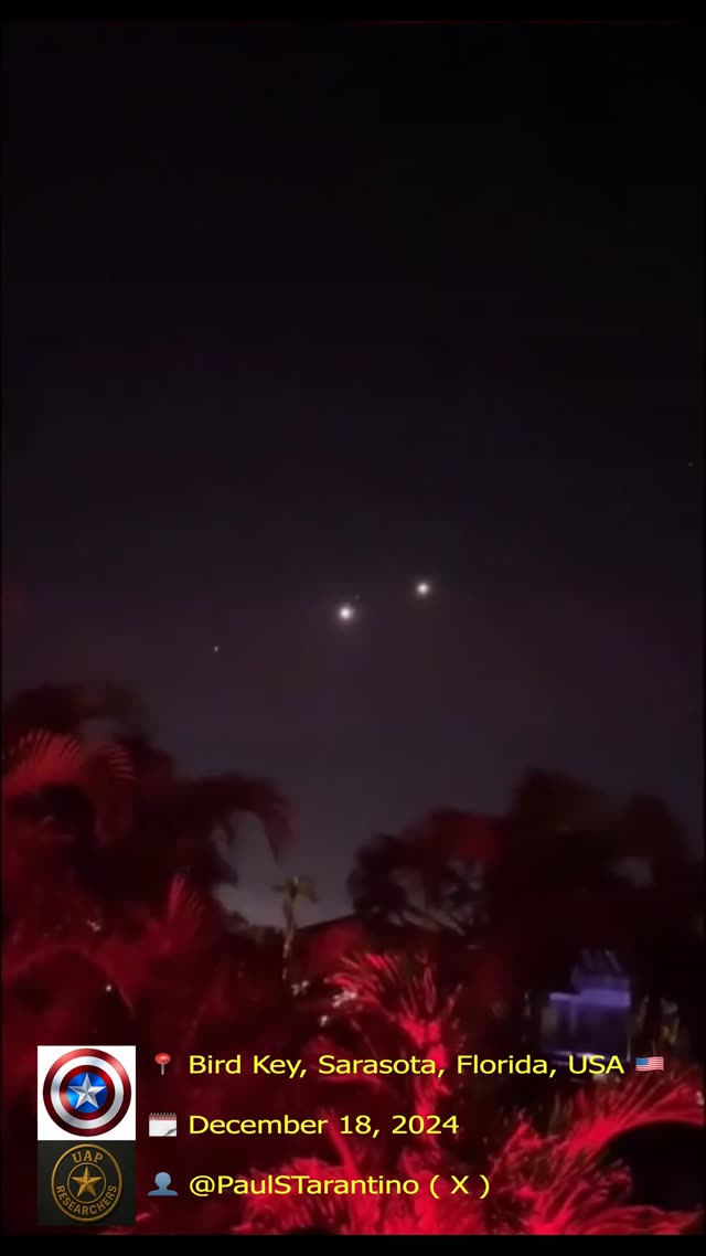 UFO Video – Bird Key, Sarasota, Florida, USA (December 18, 2024)