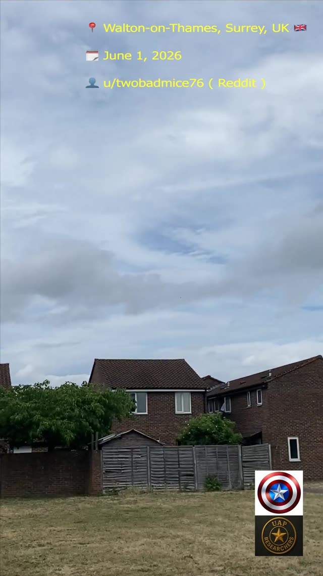 UFO Video – Walton-on-Thames, Surrey, UK (June 1, 2026)