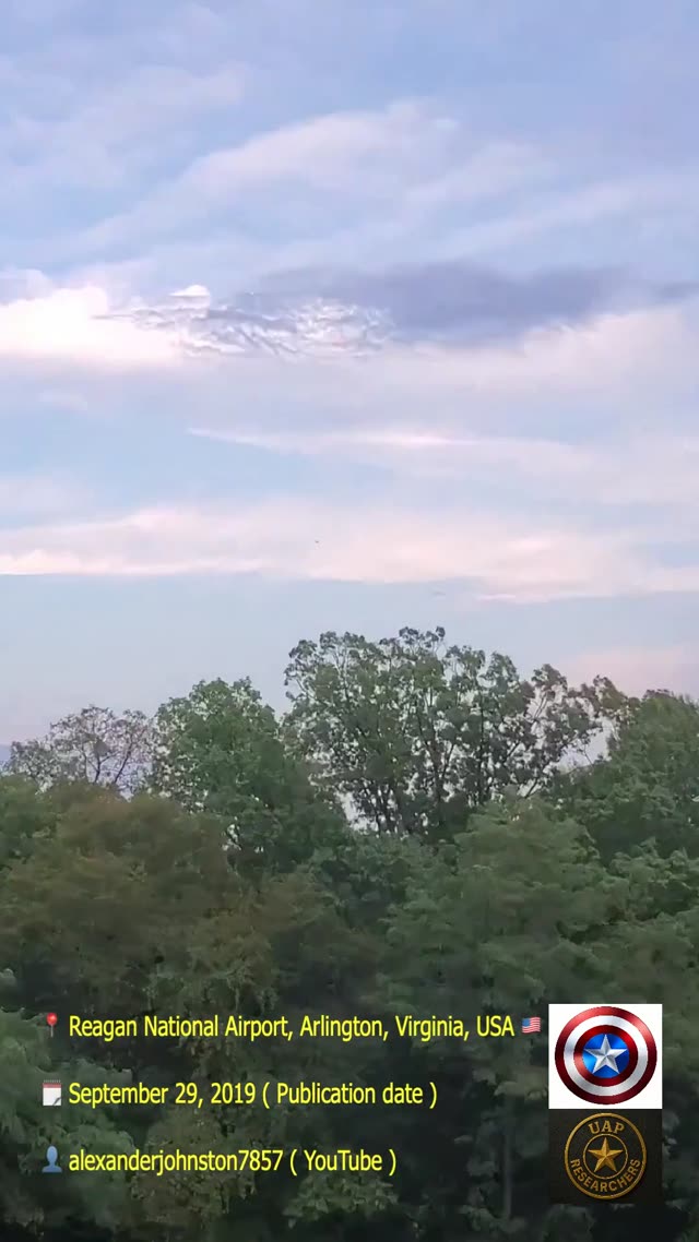 UFO Video – Reagan National Airport, Arlington, Virginia, USA (September 29, 2019)