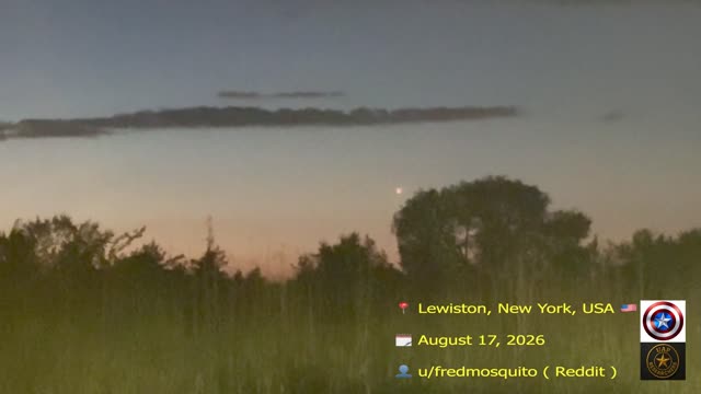UFO Video – Lewiston, New York, USA (August 17, 2026)